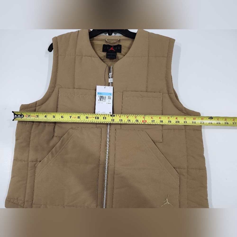 Nike Jordan Women's Quilted Vest Brown Kelp FB5192-395 Loose Fit Size Medium NWT - Picture 6 of 9